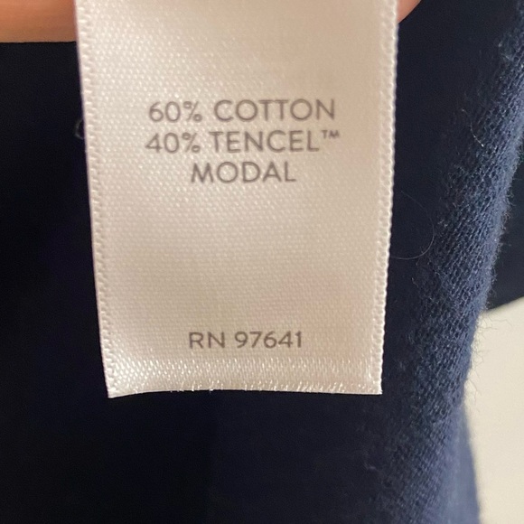 J Jill button front top navy blue long sleeves Medium Petite - Picture 7 of 7